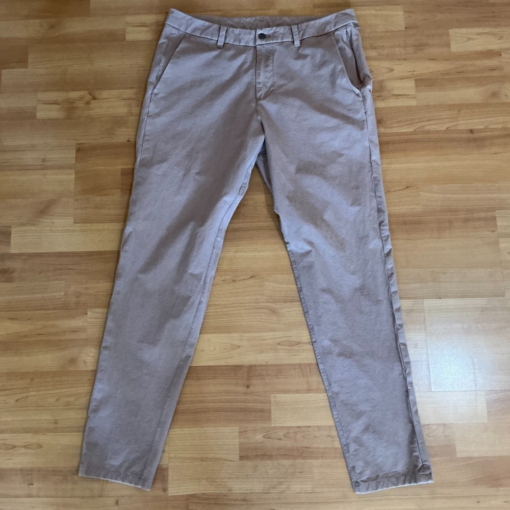 Lululemon Mens 34 Rose Chino Pants‎ Stretch Casual Tech ABC Style